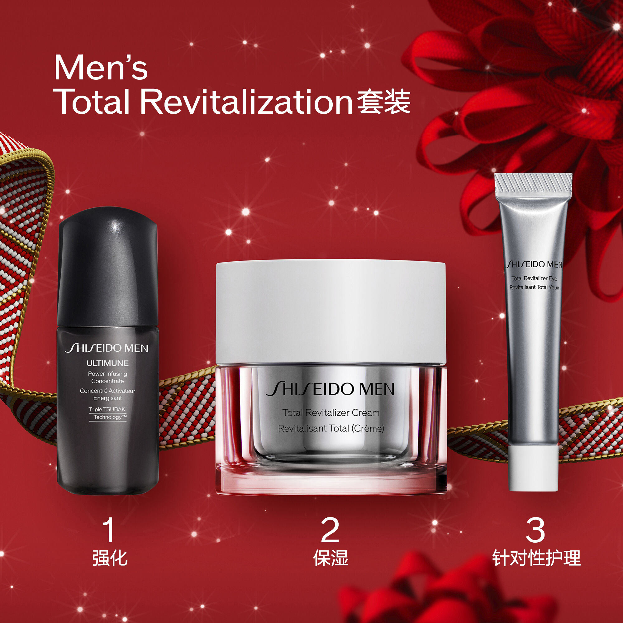 Total Revitalization Men's Anti-Aging Skincare套装| SHISEIDO