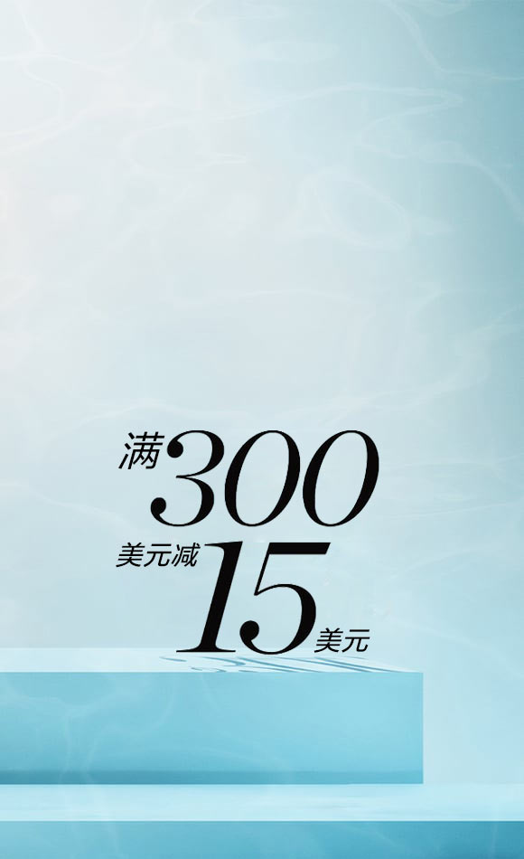 15% off any 300美元 purchase.